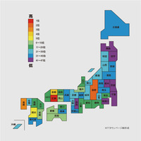 NTTタウンページが防犯に関する都道府県別ランキングを発表 画像