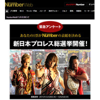 プロレスでも総選挙!? 1位のレスラーは「Number」の表紙に！ 画像