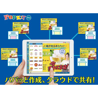 店頭用POPをiPadでつくれるアプリ「POPKIT」に法人版が登場 画像