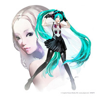 安室奈美恵、初音ミクとコラボ……イラストが公開 画像