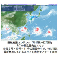 積乱雲をリアルタイム監視、ウェザーニューズが航空事業者向けに開始 画像