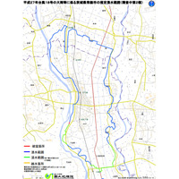 鬼怒川の堤防決壊……国土地理院、浸水地域の地図を公開 画像