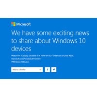 Surface Pro 4か!? Microsoftが10月6日にWindows 10デバイスの発表を予告 画像
