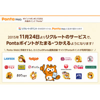 リクルートポイントがPontaポイントに移行……「じゃらん」など利用でPontaポイント付与 画像