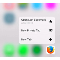 iOS版Firefox、バージョンアップで「3D Touch」に対応 画像