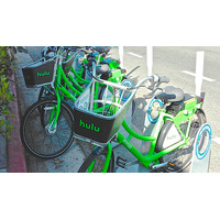 サンタモニカに登場したhulu自転車は、好きな場所に乗り捨てOK！ 画像