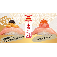 かっぱ寿司、本鮪とろやキャビア、イクラ使った「つかみ寿司」期間限定発売 画像