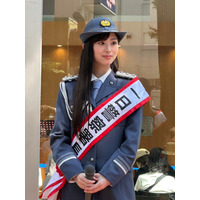 国民的美少女・井本彩花、一日警察署⻑で交通安全呼びかけ 画像