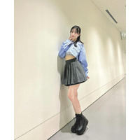NMB48上西怜の私服がかわいすぎ！ちょっぴりセクシーな“腹チラ”ミニスカコーデ 画像