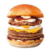 ロッテリア、9月「肉の日」限定でキングサイズバーガー販売 画像