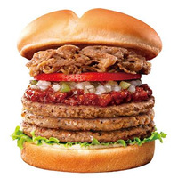 ロッテリア10月の“肉の日”は期間限定「ごろごろボロネーゼバーガー」のキングサイズ！ 画像