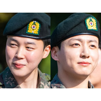 除隊したBTS・JIMINとJUNG KOOK「軍隊で10kg太った」「年を取るほど落ちにくく」…ライブ配信で率直な心境 画像
