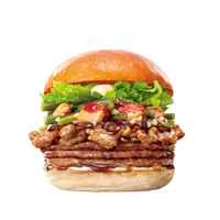【肉の日】ボリューム満点のキングサイズ！ロッテリア、25日より「キング にんにく牛カルビバーガー」が5日間限定販売 画像