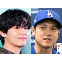 大谷翔平と“最高同士”の出会い、ドジャースは“7”得点大勝　世界のARMYと現地MLBファンを魅了したBTS・V 画像