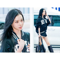 短すぎない？aespa・ウィンター、インナーチラ見えのショートパンツ姿で空港に登場！【独自写真】 画像
