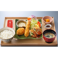 大戸屋、「福アゲ三昧定食」1月8日より数量限定販売！大海老フライ＆豚ヒレかつ＆かにクリームコロッケを一度に味わえる 画像