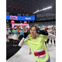 須田亜香里、人生初のフルマラソン完走！「思ったより早いゴールでびっくり！！」 画像