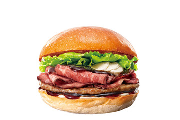 牛肉の旨みがたまらない！ロッテリア、3種類の「ローストビーフバーガー」を期間限定発売 画像
