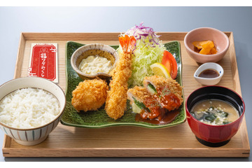 大戸屋、「福アゲ三昧定食」1月8日より数量限定販売！大海老フライ＆豚ヒレかつ＆かにクリームコロッケを一度に味わえる 画像