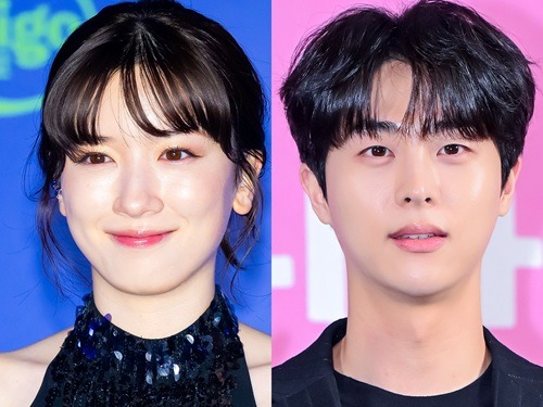 永野芽郁（左）とキム・ムジュン