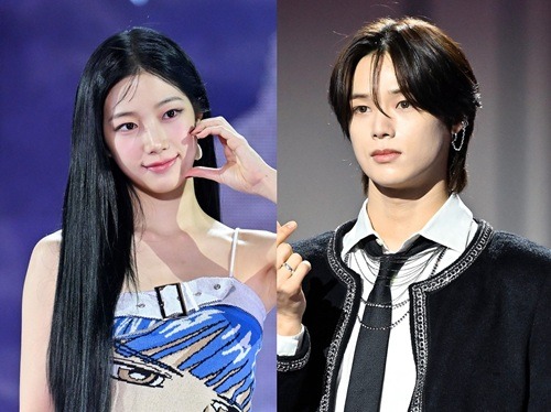 LE SSERAFIM・カズハ（左）と&TEAM・ケイ