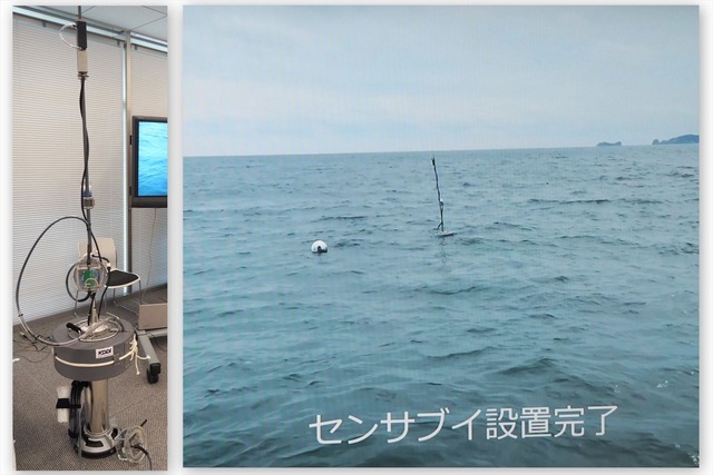 スマートブイを海に浮かべてデータを取得する。そんなKDDIの取り組みに、東松島市の漁師たちが協力している