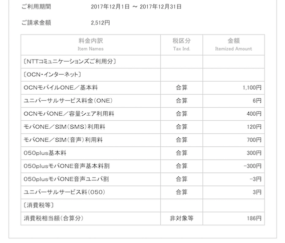 OCNモバイルONE