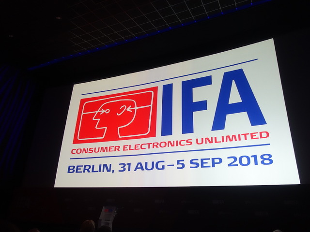 IFA 2018は8月31日から開催