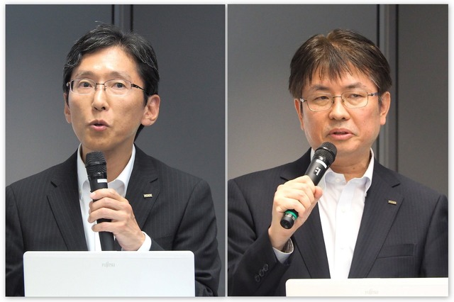 KDDI 関西総支社長の宇佐見典正氏（左）と、KDDI 地方創生支援室の阿部博則氏（右）