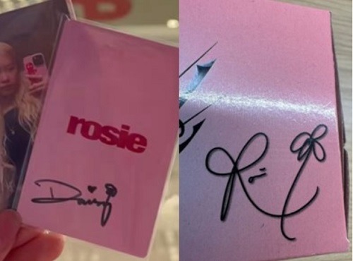 デイジーのサイン（左）とロゼのサイン