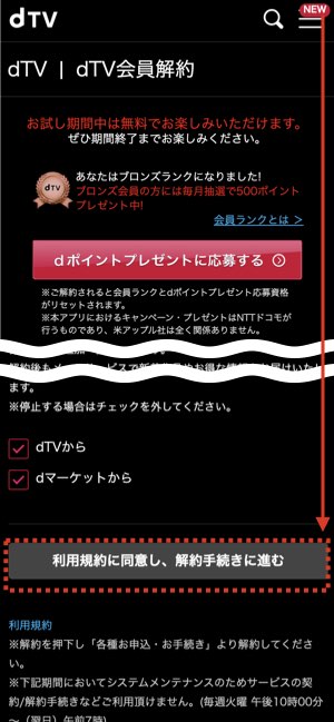 【iOS】ブラウザから解約する方法2