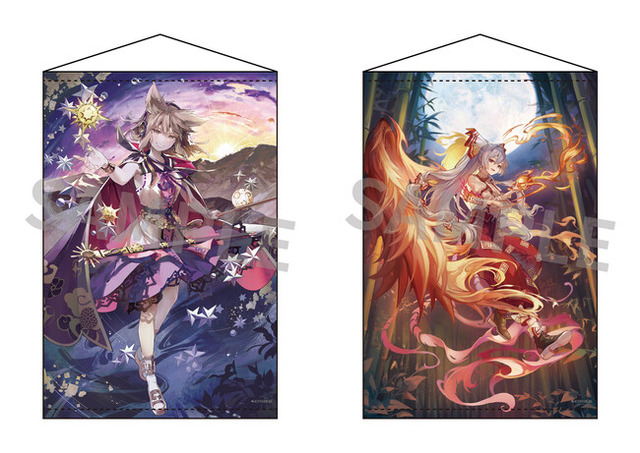 東方Project B2タペストリー 73 豊聡耳神子 illust.syuri22 / 74 藤原妹紅 illust.久蒼穹