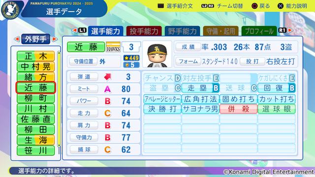 近藤健介選手(福岡ソフトバンク)