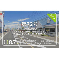 不動産クラウドファンディング「利回り不動産」より「第72号ファンド　埼玉県本庄市ロードサイド店舗底地（想定利回り8.7％）」が5月19日（月）18時より先着募集開始！