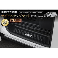 【予約販売開始】アルファード・ヴェルファイア 40系 サイドステップマット 防水・汚れ防止。3D立体構造。まるで純正のようなフィット感。汚れがちなステップを隙間なく守る。水洗い可能でお手入れ簡単。