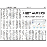 「全国賃貸住宅新聞」にて、導入企業さまの成果と共に弊社サービスが紹介されました！