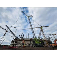 Zoomlionの大型クローラー・クレーンがモロッコの2030年ワールドカップ・スタジアム建設を支援