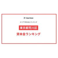 【2025年】エリアでみる法人ランキング「東京都荒川区」資本金ランキング | SalesRadar DB ライブラリ