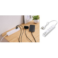 スマートフォンのACアダプター不要で充電できる!狭い場所にもフィットするスリム形状のコード付きUSBタップ 4製品を新発売