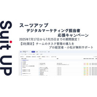 チームのタスク管理・プロジェクト管理ツール「スーツアップ」、デジタルマーケティング担当者応援キャンペーン