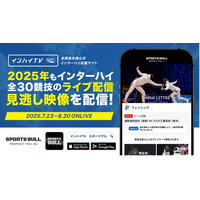 2025年も「SPORTS BULL(スポーツブル)」と「インハイ.tv」が連携し、インターハイ夏季大会の全競技ライブ中継を実施また、スポーツブルでインハイオリジナル動画を公開
