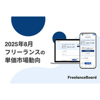 【2025年8月】フリーランス案件の単価における市場動向【フリーランスボード】
