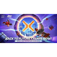 XPPenが「未来に立ち返り、今を生み出そう！（Back to Future, Create Now!）」というテーマで20周年を祝う