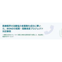 電話代行サービスのボンズコミュニケーション、大手製薬関連企業の治験協力者募集プロジェクトを成功に導く