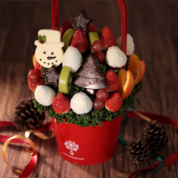 華やか＆美味しい冬の魔法が届く！ フルーツブーケ専門店プレジールから“Christmas SnowMan” が今年も登場