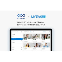 仮想オフィスツール LIVEWORK（ライブワーク） WebRTCプラットフォーム「SkyWay」新バージョンへの移行版を正式リリース