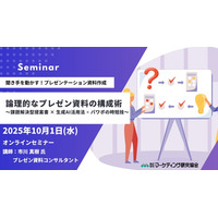 論理的なプレゼン資料の構成術セミナー 課題解決型提案書 × 生成AI活用法 × パワポの時短技　10月1日開催 株式会社マーケティング研究協会