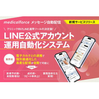 自由診療クリニック向け業務管理システム「medicalforce」、顧客を自動でセグメント化し、より高度にCRM運用できる「medicalforce メッセージ自動配信」機能をリリース