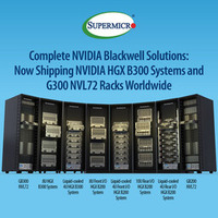 スーパーマイクロ、NVIDIA Blackwell Ultraシステムおよびラック型プラグ＆プレイ データセンター規模ソリューションの大量出荷を開始
