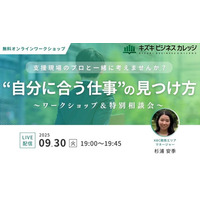 【9/30開催】「自分に合った仕事」の見つけ方～支援現場のプロと一緒に考えるワークショップ＆特別相談会【無料／オンライン】